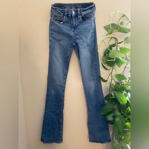 American Eagle “Ne(x)t Level Stretch” High Rise Skinny Kick Jeans Size 00 Long!